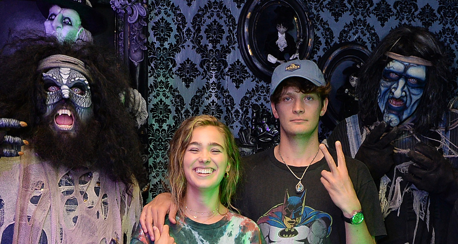 Haley Lu Richardson & Brett Dier Make New Friends at Knott’s Scary Farm