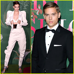 Barbara Palvin Promotes Sustainable Fashion at Green Carpet Event with Dylan Sprouse