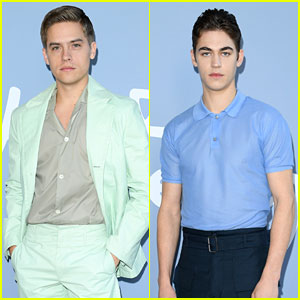 Dylan Sprouse & Hero Fiennes Tiffin Bring Pops of Color to Ferragamo Show!