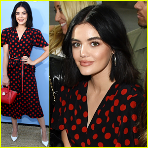 Lucy Hale Is Polka Dot Pretty at the Michael Kors Collection Fashion