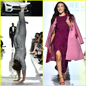 Meryl Davis & Katelyn Ohashi Walk In Laureus Fashion Show Gala