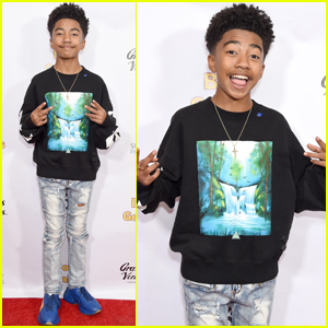 Miles Brown Brings His Family to the Premiere of 'Boy Genius'