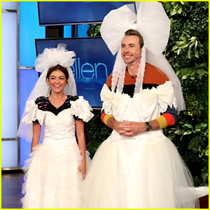 Sarah Hyland Wears Wedding Dress on Ellen Sarah Hyland Just