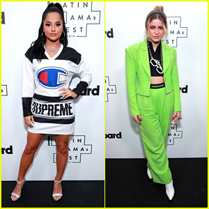Becky G & Sofia Reyes Step Out For The Latin Superstars & Next Gen Panels at Billboard's Latin AMA Fest