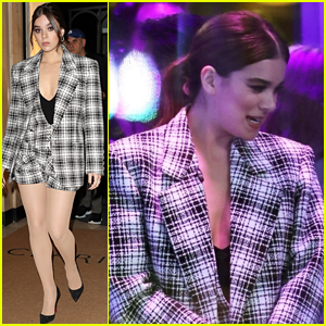 Hailee Steinfeld Wears Chic Plaid Suit For 'Dickinson' Promo in London