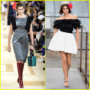 Kaia Gerber Hits Chanel & Miu Miu Runways For Paris Fashion Week