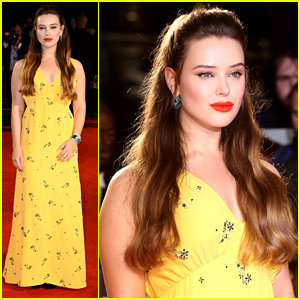 Katherine Langford Wore A Dress As Bright as the Sun For The 'Knives Out' Premiere in London