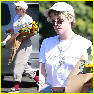 Kristen Stewart Heads Out to Buy Some Sunflowers!