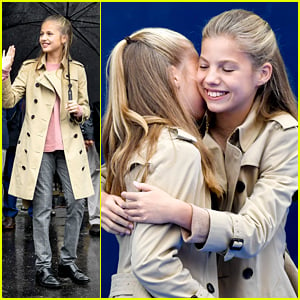 Princess Leonor Gets All The Hugs From Sister Infanta Sofia During Visit to Asiegu