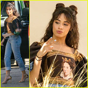 Camila Cabello Stops By A Photo Shoot After Her Basketball Date Night with Shawn Mendes