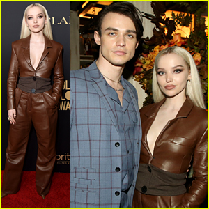 Dove Cameron & Thomas Doherty Reunite With 'Queen of Mean' Sarah Jeffery at Pre-Golden Globes Party