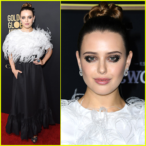 Katherine Langford's Dramatic Eyelashes Steal The Spotlight at 'Knives Out' Premiere
