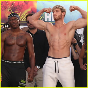 Logan Paul Goes Shirtless At Weigh-In Before Fight With KSI