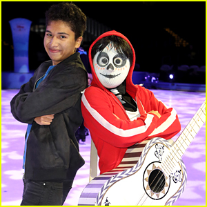 Coco's Anthony Gonzalez Poses With His Character Miguel at Disney On Ice Event