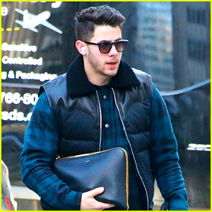 Nick Jonas Heads Out For Meetings In NYC