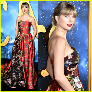 Taylor Swift Looks Stunning in Red Floral Dress at ‘Cats’ NYC Premiere