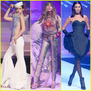 Gigi Hadid, Paris Jackson, & Bella Hadid Walk in Jean Paul Gaultier's Fashion Show!