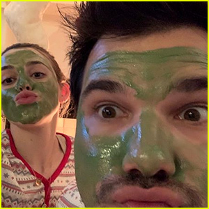 Taylor Lautner & Girlfriend Tay Dome Couple Up for Saturday Face Masks