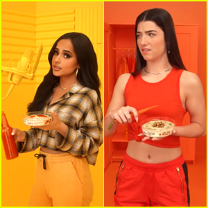 Becky G & Charli D'Amelio Star in Sabra Hummus Super Bowl Commercial - Check It Out!