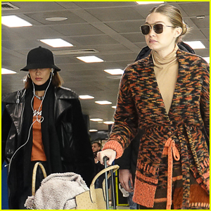 Bella & Gigi Hadid Catch a Flight Out of Milan