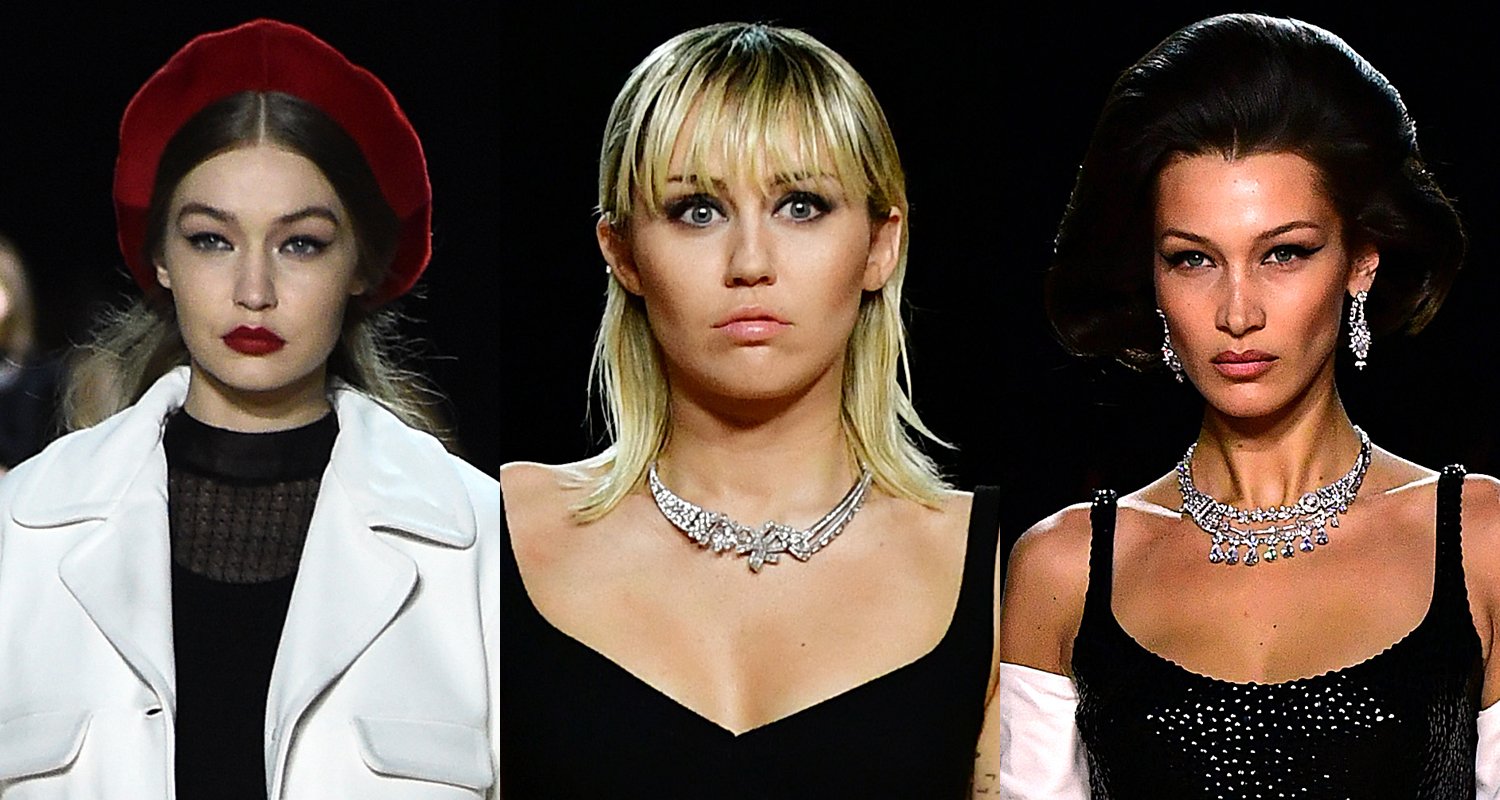Miley Cyrus Walks in Marc Jacobs Fashion Show Alongside Hadid Sisters ...