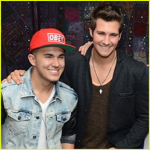 Carlos PenaVega & James Maslow Have Big Time Rush Reunion at the Gym!
