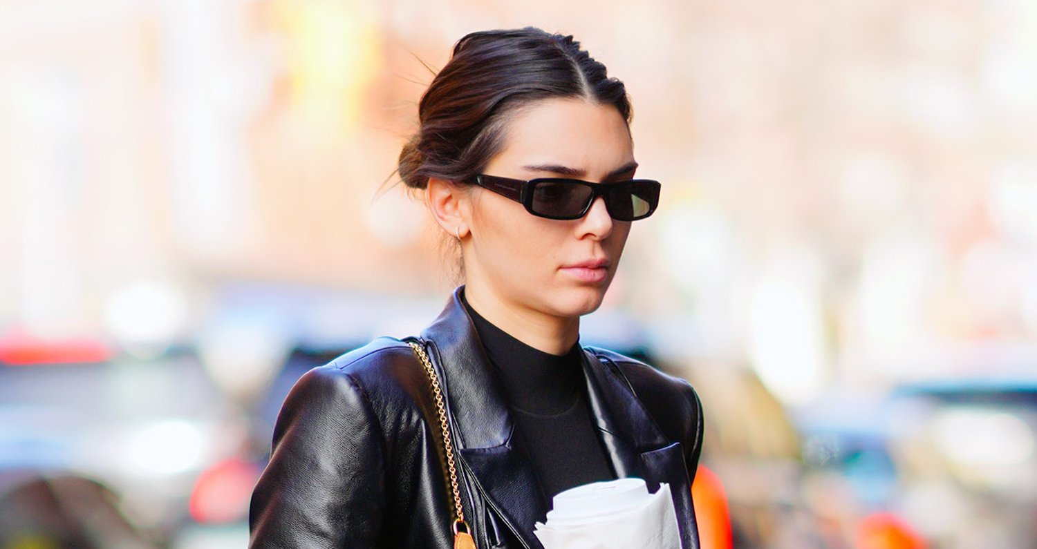 Kendall Jenner Wears Long Leather Coat for Lunch in NYC | Kendall ...