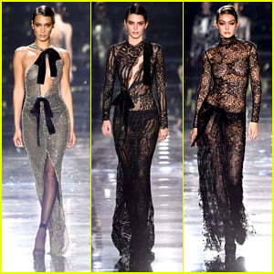 Kendall Jenner Goes Edgy & Sheer For Tom Ford Fashion Show