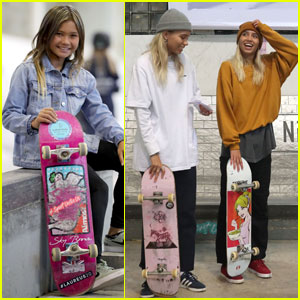Lisa & Lena Skate With Sky Brown For a Good Cause!