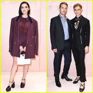 Lucy Hale Joins Tommy Dorfman & Husband Peter Zurkuhlen at Fendi Fashion Show