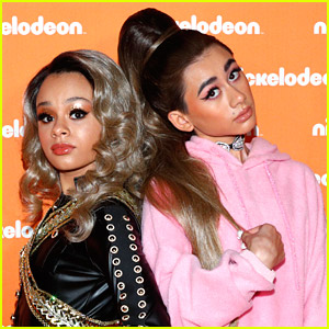 Nathan Janak & Gabrielle Nevaeh Green Dress Up As Ariana Grande & Beyonce For Nickelodeon Event