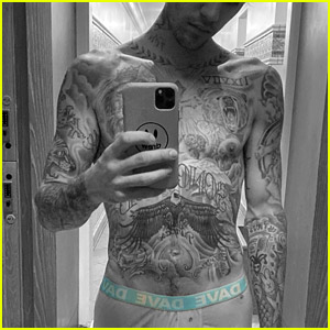 Justin Bieber Promotes New Show 'Dave' In Just His Underwear – See The  Pics!, Justin Bieber, Shirtless