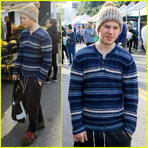 Nolan Gould Stocks Up at the Famers Market