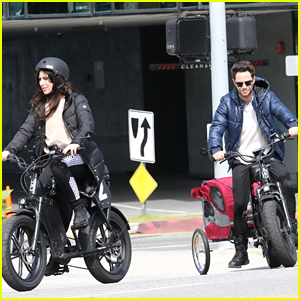 Sasha Farber & Emma Slater Get Some Exercise With Bike Ride During Health Crisis