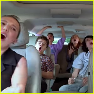 'Stranger Things' Kids Belt Out Songs Through the Decades for 'Carpool Karaoke' (Video)