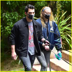 Joe Jonas & Sophie Turner Get Some Fresh Air While Walking Their Dogs