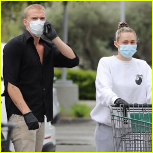 Miley Cyrus & Cody Simpson Stay Safe While Grocery Shopping
