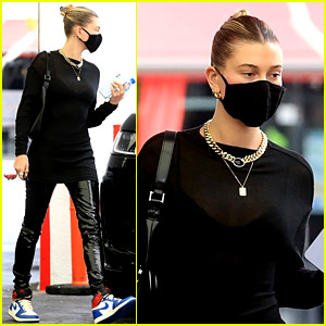 Hailey Bieber Rocks an Edgy Outfit at the Dermatologist's Office