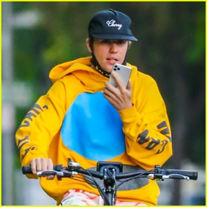 Justin Bieber Heads Out for a Bike Ride While in Quarantine