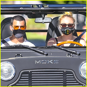 Joe Jonas & Sophie Turner Go for a Drive in Their Open-Air Vehicle