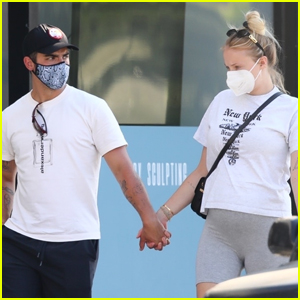 Joe Jonas & Pregnant Sophie Turner Hold Hands on Father's Day Outing!