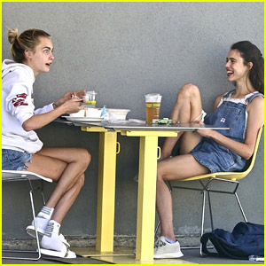 Cara Delevingne Grabs Lunch with Her BFF Margaret Qualley