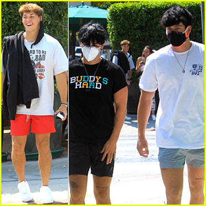 Bryce Hall, Blake Gray & Noah Beck Eat Out in WeHo After Power Gets Shut Off