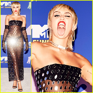 Miley Cyrus Goes Sheer On MTV VMAs 2020 Carpet