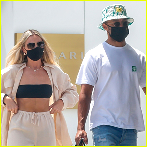 Perrie Edwards & BF Alex Oxlade-Chamberlain Go Shopping In Spain