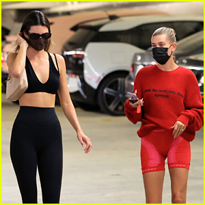 Kendall Jenner Goes Food Shopping with BFF Hailey Bieber