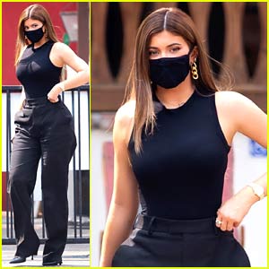 Kylie Jenner Wears Chic Black Outfit for Lunch Outing