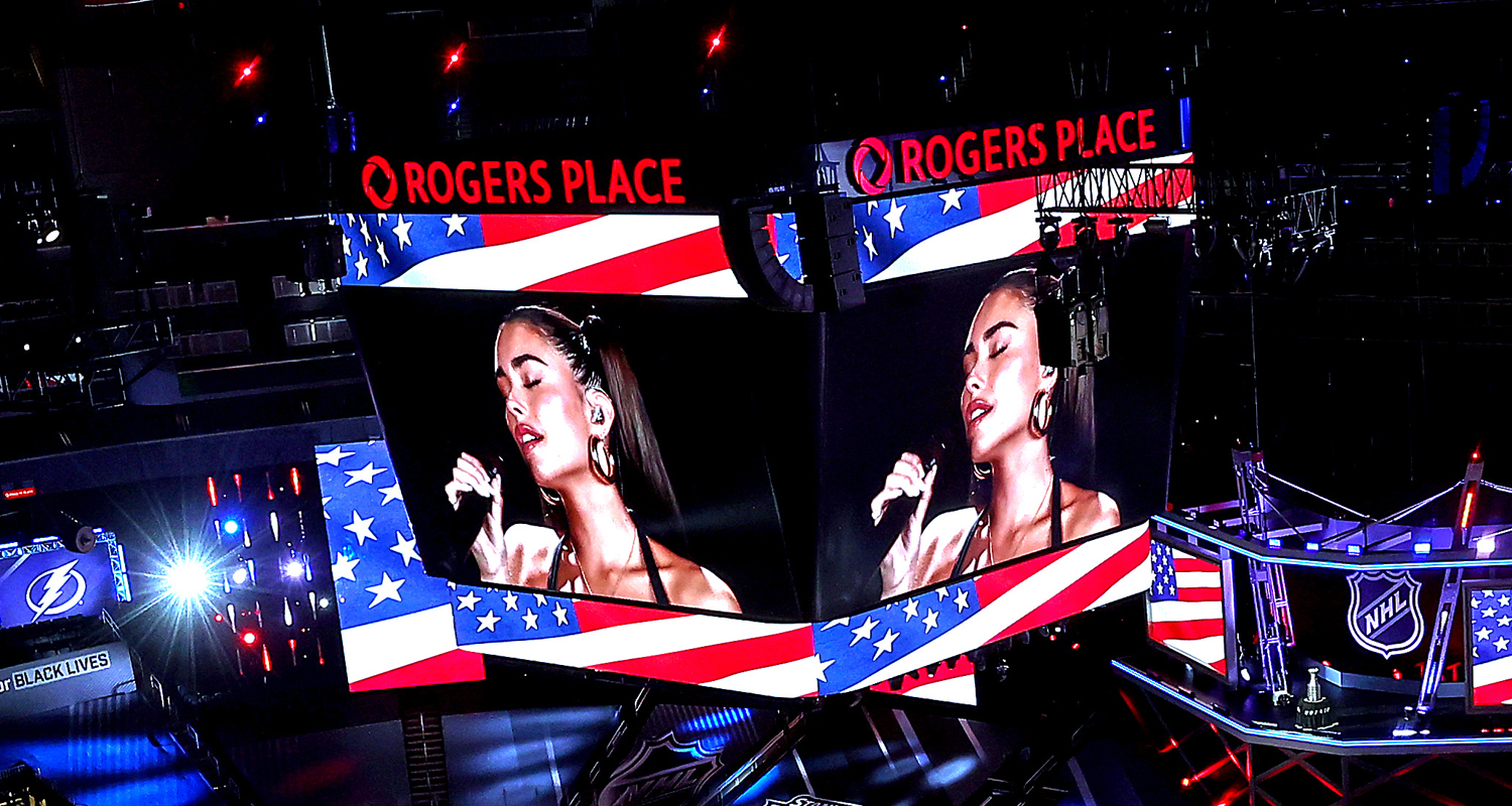 Madison Beer Performs National Anthem at Night 1 of Stanley Cup Finals