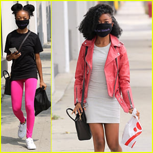 Skai Jackson Gets 'Caught Red Handed' Heading to The 'DWTS' Studio