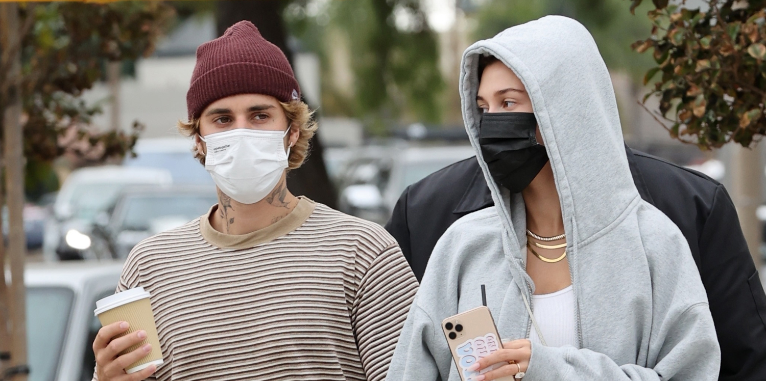 The Biebers Hold Hands While Out On Lunch Date Hailey Bieber Justin Bieber Just Jared Jr